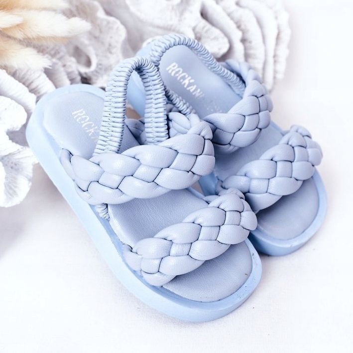 FR1 Sandalias para niños con Cutie-Pie azul de canalé 2