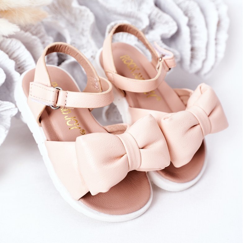 FR1 Sandalias Infantiles Con Lazo Rosa Abbie rosado 2