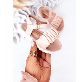 FR1 Sandalias Infantiles Con Velcro Rosa Aimy rosado 3