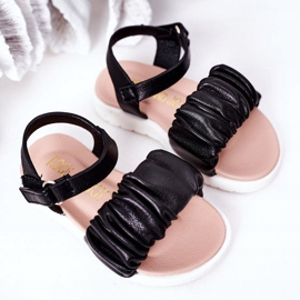 FR1 Sandalias de niño Aimy negras con velcro negro 4