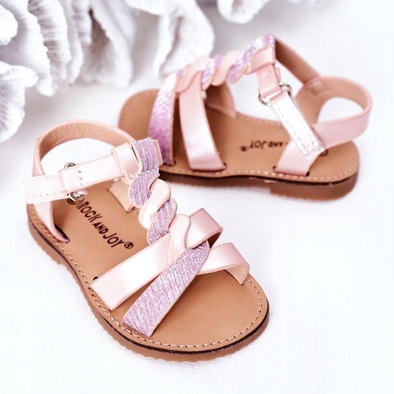FR1 Sandalias Infantiles Con Brocado Rosa Batilda rosado 1