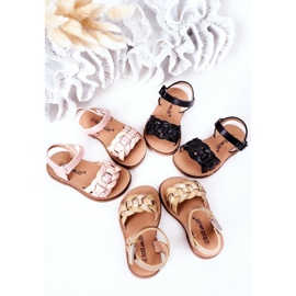 Sandalias Infantiles Con Estampado Serpiente Negro Baxlee 1