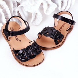 Sandalias Infantiles Con Estampado Serpiente Negro Baxlee 4
