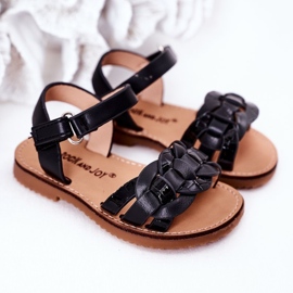 Sandalias Infantiles Con Estampado Serpiente Negro Baxlee 5