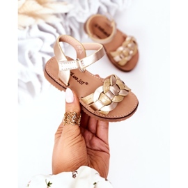 Sandalias para niños con estampado de serpiente Golden Baxlee dorado 2