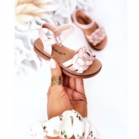 FR1 Sandalias Infantiles Con Estampado De Serpientes Rosa Baxlee rosado 3