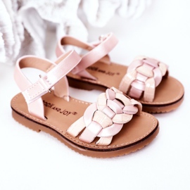 FR1 Sandalias Infantiles Con Estampado De Serpientes Rosa Baxlee rosado 5