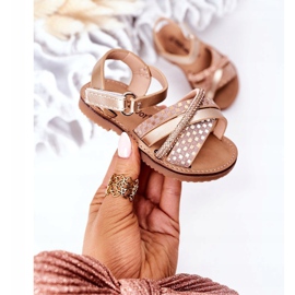 FR1 Sandalias Infantiles Con Lentejuelas Dorado Becky 4