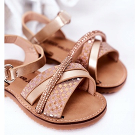 FR1 Sandalias Infantiles Con Lentejuelas Dorado Becky 5