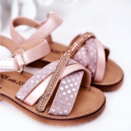 FR1 Sandalias Infantiles Con Lentejuelas Rosa Becky rosado 5