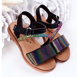 FR1 Sandalias Infantiles Con Lentejuelas Negro Blake ['negro', 'multicolor'] 2