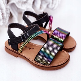 FR1 Sandalias Infantiles Con Lentejuelas Negro Blake ['negro', 'multicolor'] 6