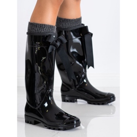 SHELOVET Chanclos altos con un arco negro 2