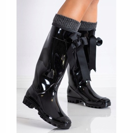 SHELOVET Chanclos altos con un arco negro 1