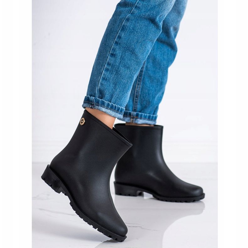 SHELOVET Chanclos clásicos mate negro 1