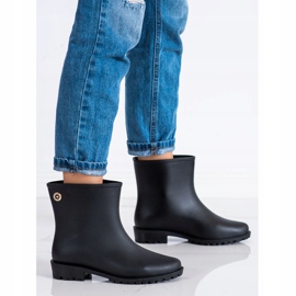 SHELOVET Chanclos clásicos mate negro 2