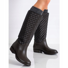 SHELOVET Chanclos altos acolchados marrón 2