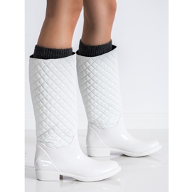 SHELOVET Chanclos altos acolchados blanco 1
