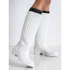 SHELOVET Chanclos altos acolchados blanco 2