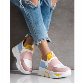 SHELOVET Zapatillas de colores en la plataforma blanco multicolor 1