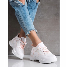 SHELOVET Zapatillas blancas con estilo blanco 3