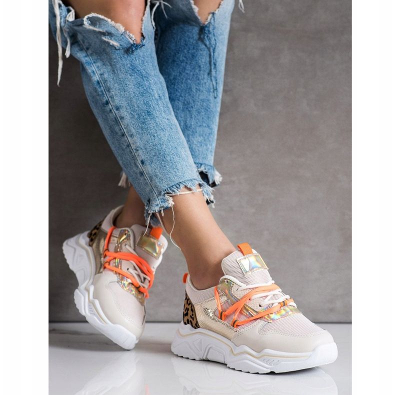 SHELOVET Zapatillas con estampado de leopardo marrón 1 SHELOVET Zapatillas con estampado de leopardo marrón 1