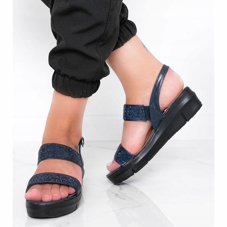 Sandalias de cuña azul marino Sweet Rasp 1 Sandalias de cuña azul marino Sweet Rasp 1