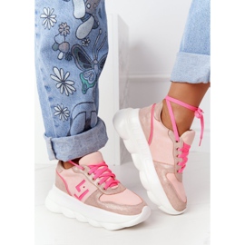 Zapatos deportivos de mujer en la plataforma lu boo rosa rosado multicolor 3