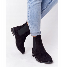 Botines de gamuza cálidos Jodhpur boots Lu Boo Black negro 3