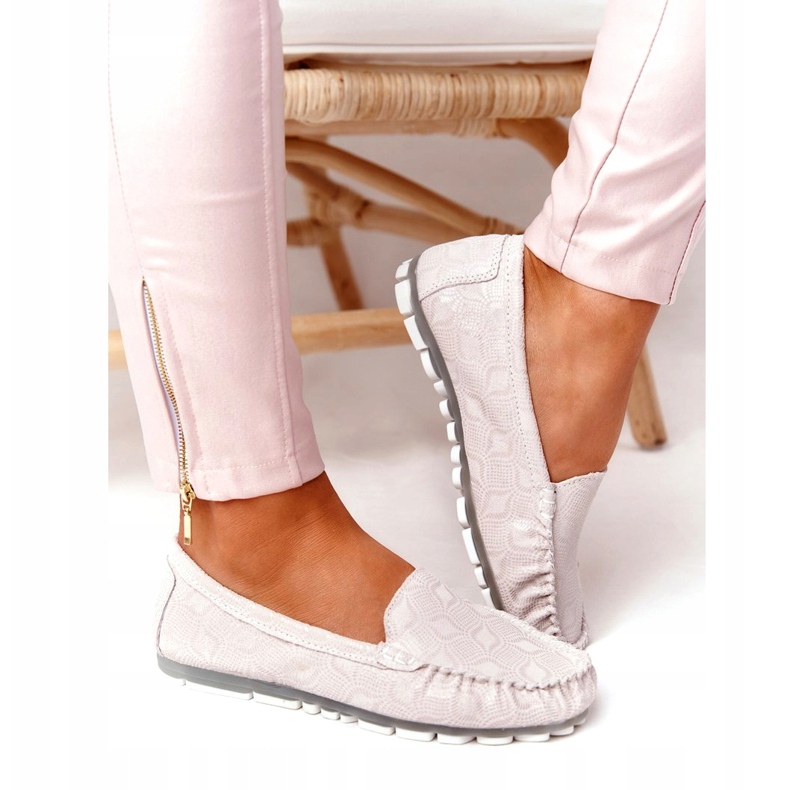 Mocasines ecológicos de piel Rio Flore gris 3