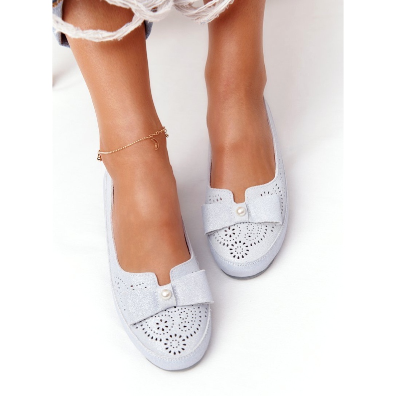 Bailarinas azules ecológicas de piel Rio Flore plata 3 Bailarinas azules ecológicas de piel Rio Flore plata 3