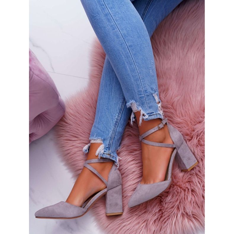 PS1 Zapatos de salón con tacón para mujer en gris Spitz Cosmo 4