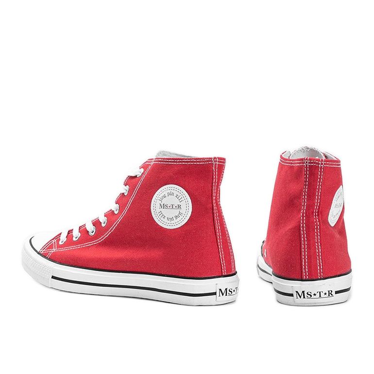 Zapatillas de tobillo rojas para hombre Perry rojo 1