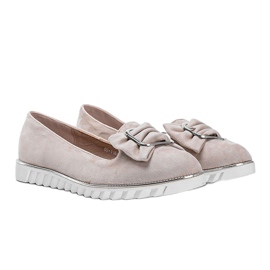 Mocasines beige con lazo Nausura 1