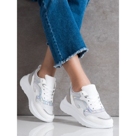Sweet Shoes Zapatillas con purpurina blanco 3