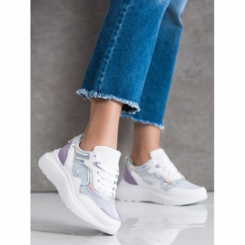 Sweet Shoes Zapatillas con purpurina blanco púrpura 2