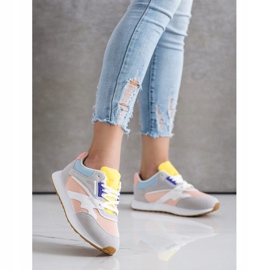 SHELOVET Zapatos deportivos coloridos rosado multicolor 3