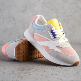 SHELOVET Zapatos deportivos coloridos rosado multicolor 1