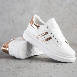 SHELOVET Zapatillas clásicas con rayas blanco 1