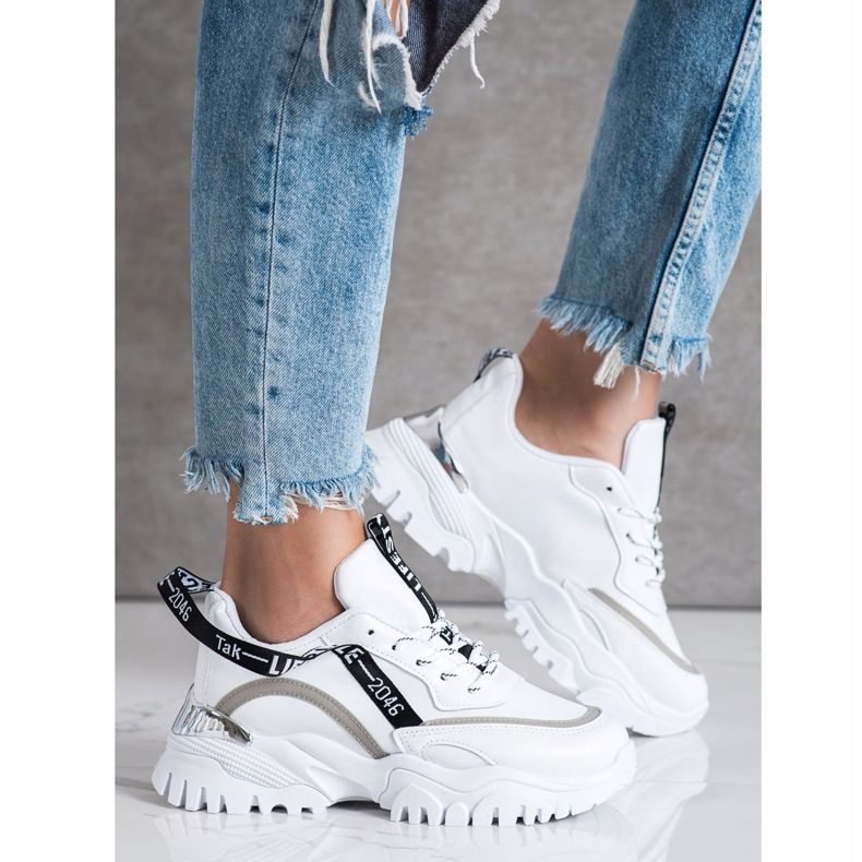 Ideal Shoes Zapatillas Blancas De Moda blanco 1