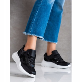 Sweet Shoes Zapatillas con purpurina negro 2