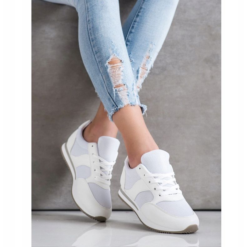 SHELOVET Zapatos deportivos con malla blanco 2 SHELOVET Zapatos deportivos con malla blanco 2