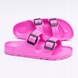 Flameshoes Pantuflas de jardín rosa claro para mujer 2