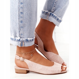Sandalias Ante Tacón Alto Sergio Leone SK807 Rosa rosado 3