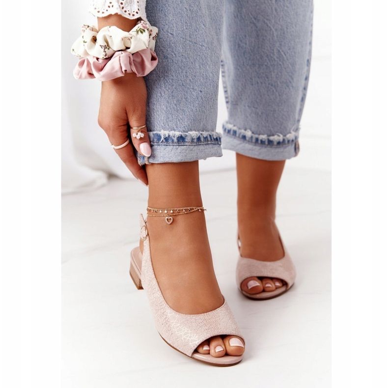 Sandalias Ante Tacón Alto Sergio Leone SK807 Rosa rosado 2