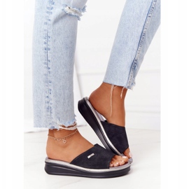 Pantuflas Negras Con Cuña Sergio Leone SK042 negro 2 Pantuflas Negras Con Cuña Sergio Leone SK042 negro 2