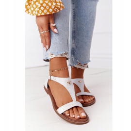 Sandalias Mujer Piel Nicole 2648 Blanco Metalizado multicolor 3