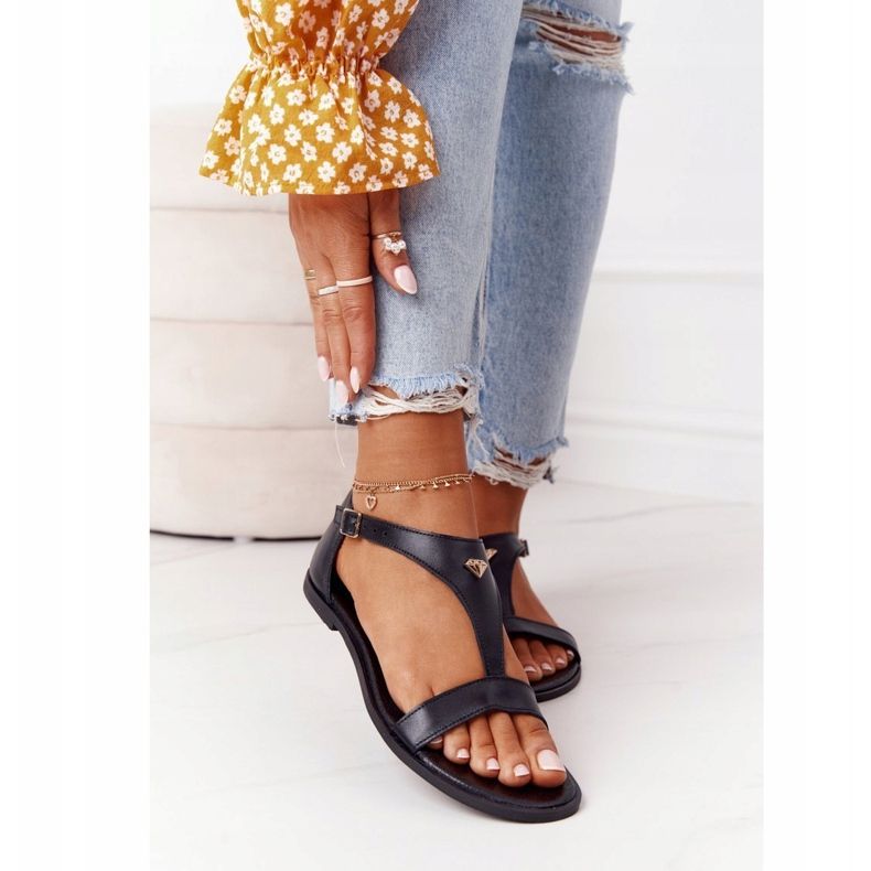 Sandalias Mujer Piel Nicole 2648 Negro 2