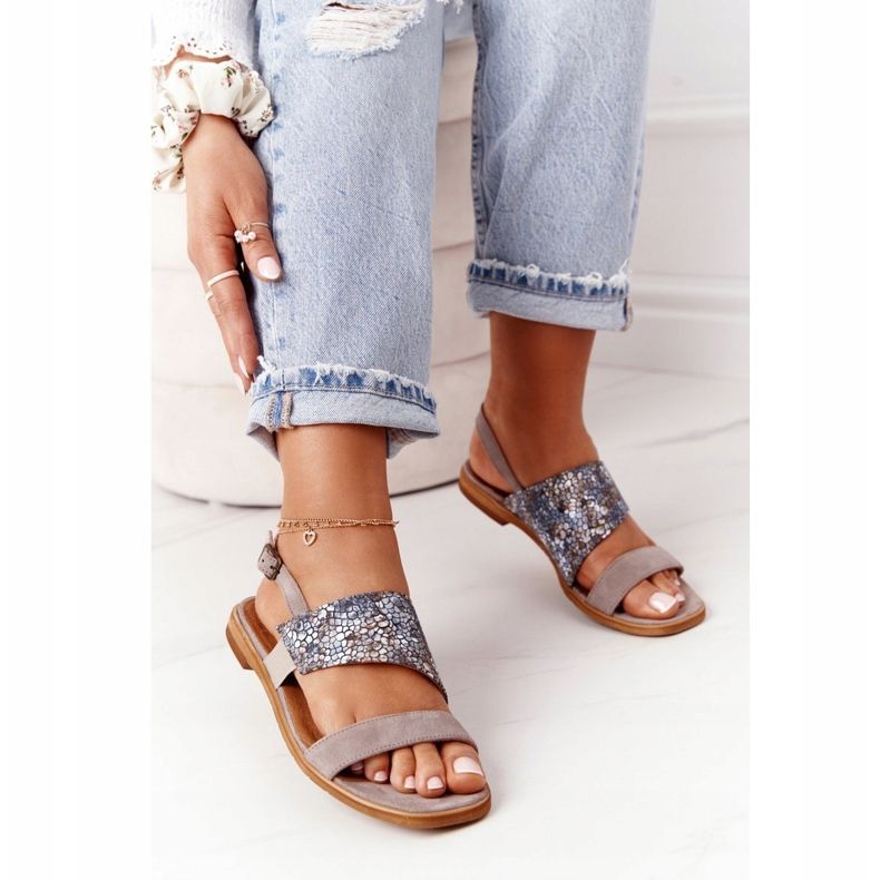 Sandalias Piel Maciejka 05167-10 Beige Oscuro multicolor 2