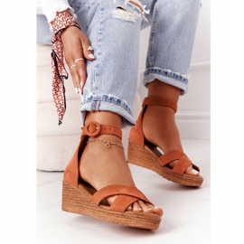 Sandalias Cuña Ante Maciejka 04565-29 Rojo marrón 4